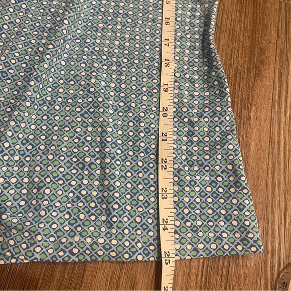 J. McLaughlin Durham Top Women’s Sz XL Blue Catalina Cloth Ruffle 3/4 Sleeve - Picture 7 of 8